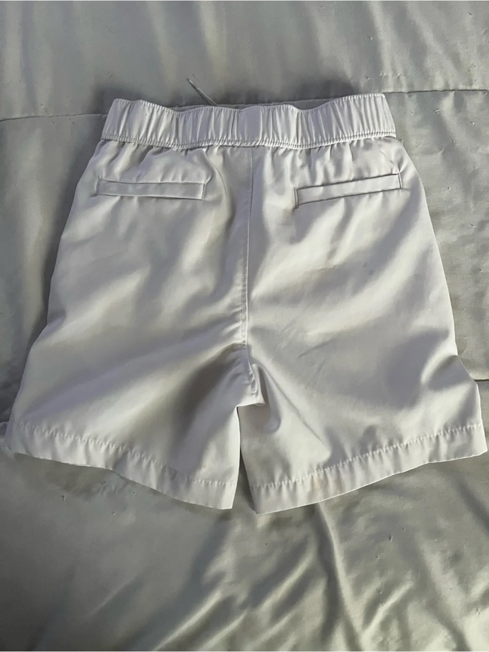 Janie and Jack White Swim Trunks with Navy Trim